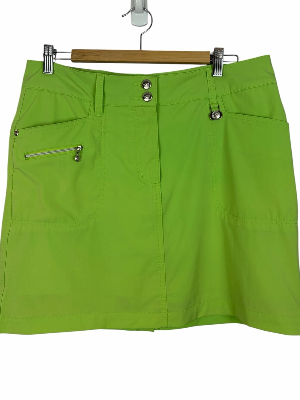 Daily Sports Lime Green Golf Skort Skirt Built-In Shorts Activewear Size 10